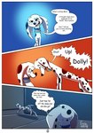 101_dalmatian_street 101_dalmatians absurd_res alley angry black_eyes black_pawpads canid canine canis clenched_teeth collar comic comic_sans confident dalmatian delilah_(101_dalmatians) delilah_(the_succubus_hunt) demon dialogue disney dolly_(101_dalmatians) domestic_dog doppleganger duo english_text female fenris64 feral floppy_ears fur headbutt hi_res leader_(the_succubus_hunt) mammal markings mocking pawpads paws running sarcasm small_tail smile smug speech_bubble spots spotted_body spotted_fur succubus tail teeth text the_succubus_hunt thought_bubble toonkind toony unimpressed