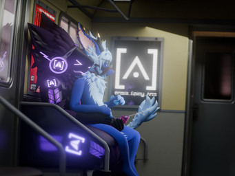 abdominal_bulge anal anal_penetration animal_genitalia animal_penis anthro armor biped black_hand black_hands blue_body blue_fur blue_hair bodily_fluids body_hair breastplate chest_fur chest_hair chest_tuft cum cum_on_penis cumshot cybernetics digitigrade duo ejaculation erection eyewear finger_on_penis fingers fluffy fluffy_ears fluffy_hair fluffy_tail fur genital_fluids genitals glasses glowing glowing_body glowing_eyes hair halter horn machine male male/male male_penetrated male_penetrating male_penetrating_male masturbation metal metallic_body multicolored_body multicolored_fur multicolored_hair neck_tuft nude penetration penile penis protogen_armor protogen_face protogen_visor protogenized public public_erection public_masturbation public_nudity public_sex public_transportation rapid_transit robotic screen screen_face sex sitting sitting_on_another subway tail tail_tuft teeth tongue tongue_out tuft malikproto nardoiri_(modeler) nicoreda_(modeler) mythology apollo_(malikproto) malik_(malikproto) dragon furred_dragon furred_scalie mythological_creature mythological_scalie nardoragon protogen scalie 2025 3d_(artwork) 4:3 absurd_res blender_(artwork) digital_media_(artwork) hi_res
