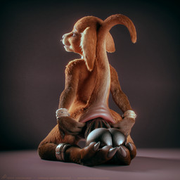 ambiguous_gender anal anal_penetration anthro anus anus_only big_anus butt claws dildo dildo_sitting feet fur huge_anus hyper hyper_anus paws penetration sex_toy simple_background smile solo toe_claws what tchaikovsky2 mary_mae kangaroo macropod mammal marsupial 1:1 2019 3d_(artwork) digital_media_(artwork) hi_res