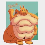 anthro belly belly_overhang big_belly big_breasts breasts cellulite countershading fat_arms female fire horn huge_breasts morbidly_obese morbidly_obese_female nude obese obese_female orange_body orange_scales overweight overweight_female pokemorph scales solo thick_thighs weight_gain wide_hips wings luminared nintendo pokemon charizard generation_1_pokemon pokemon_(species) 1:1 absurd_res hi_res