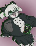 anthro blush cellphone electronics eyewear female glasses lying masturbation on_back phone smile solo vaginal vaginal_masturbation vulva young cubcore fukiyo_(pokeandpenetrate) avian bird owl hi_res