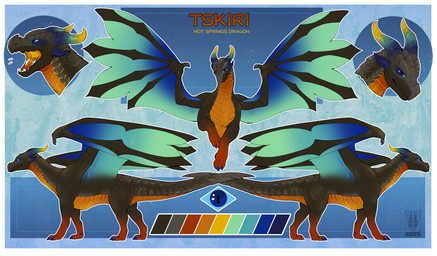 all_fours ambiguous_gender border feral quadruped side_view solo spread_wings text white_border wings pixelflare mythology tskiri dragon mythological_creature mythological_scalie scalie 2025 digital_drawing_(artwork) digital_media_(artwork) english_text hi_res model_sheet