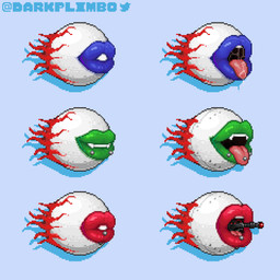 ambiguous_gender blue_lips bodily_fluids drop_shadow eyeball facial_piercing fangs floating green_lips grey_background group laser_gun lip_piercing lips machine mouth_eye not_furry open_mouth piercing pink_tongue pouting ranged_weapon red_lips rivets saliva saliva_on_tongue simple_background smile solo teeth text text_background thick_lips three-quarter_view tongue tongue_out tongue_piercing toothed_eyes trio unusual_eyes weapon plimboner terraria eye_of_cthulhu_(terraria) the_twins_(terraria) eye_creature 1:1 2024 artist_name digital_media_(artwork) full-length_portrait hi_res pixel_(artwork) portrait shaded