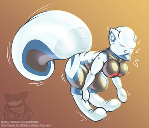 anthro bound breasts clothing encasement featureless_face female full_body_suit glistening glistening_body latex latex_body latex_clothing latex_skinsuit null_face pokemorph skinsuit solo tight_clothing wide_tail posexe nintendo pokemon alolan_form alolan_vulpix generation_7_pokemon libredrone living_latex pokemon_(species) regional_form_(pokemon) 2021 watermark