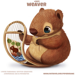 ambiguous_gender black_eyes brown_body brown_fur buckteeth fabric feral fur humor loom pun simple_background smile solo tan_body tan_fur teeth text visual_pun weaving white_background yarn piper_thibodeau beaver mammal rodent digital_media_(artwork) digital_painting_(artwork) english_text painting_(artwork) url