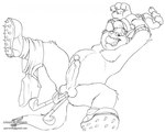 anal anal_penetration anthro arms_tied balls boots bottomwear bottomwear_around_one_leg bottomwear_down bound clothed clothing clothing_around_one_leg erection eyewear footwear gag gagged genitals glasses golf_ball golf_club humanoid_genitalia humanoid_penis improvised_gag improvised_sex_toy male multiple_penetration object_in_ass object_insertion object_penetration overweight overweight_anthro overweight_male pants pants_around_ankles pants_around_one_leg pants_down partially_clothed penetration penis pince-nez shoes solo spiked_boots spiked_clothing spiked_footwear spikes tail text wolfblade hanna-barbera swat_kats mayor_manx domestic_cat felid feline felis mammal monochrome sketch url