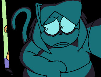 anthro camera camera_view cat_tail closet clothing constricted_pupils duo eye_bags hair hiding looking_at_another male open_mouth plushie pupils scared shirt short_hair small_pupils solo_focus tail topwear wide_eyed gremlingrounded lovedoll_toy_factory bratti_(gremlingrounded) slug_(gremlingrounded) animate_inanimate domestic_cat felid feline felis living_plushie mammal 2023 aliasing cel_shading colored digital_media_(artwork) shaded