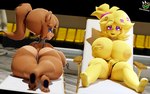 anthro areola beak big_breasts big_butt bikini breasts butt clothing duo female genitals hair huge_breasts looking_back machine nipples non-mammal_nipples pawpads paws pink_eyes ponytail pussy source_filmmaker_logo swimwear text two-piece_swimsuit zennilad cryptiacurves_(modeler) five_nights_at_freddy's fredina's_nightclub scottgames chica_(fnaf) chiku_(cryptiacurves) freddy_(fnaf) frenni_(cryptiacurves) animatronic avian bear bird chicken galliform gallus_(genus) mammal phasianid robot 2023 3d_(artwork) absurd_res digital_media_(artwork) hi_res