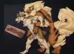 anal anthro balls claws duo erection feral genitals male male/male muscular muscular_male penis sex side_view simple_background demidelerious nintendo pokemon ari_husky arcanine canid canine generation_1_pokemon mammal pokemon_(species)