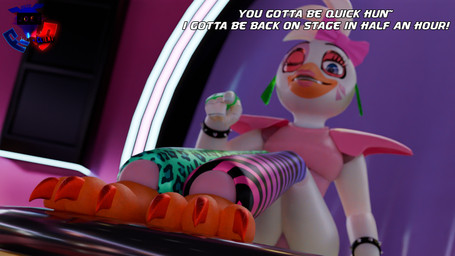 anthro avian_feet clothed clothing colored_nails dialogue eye_contact feet female foot_focus happy looking_at_another looking_at_viewer machine nails offering_to_viewer painted_claws seductive text rookieanimator210 coolioart_(modeler) five_nights_at_freddy's five_nights_at_freddy's:_security_breach scottgames steel_wool_studios glamrock_chica animatronic avian bird chicken galliform phasianid robot robot_anthro 16:9 2025 3d_(artwork) 4k absurd_res digital_media_(artwork) english_text hi_res widescreen