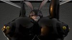 anthro big_breasts breasts clothing dominant dominant_female female huge_breasts latex latex_clothing latex_skinsuit nipple_piercing nipples piercing skinsuit smile solo tight_clothing maxwell258 disney zootopia judy_hopps 16:9 3d_(artwork) digital_media_(artwork) widescreen