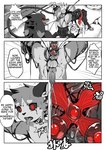 3_eyes anal anal_penetration animal_genitalia animal_penis anthro ball_bondage black_sclera bodily_fluids bottomless canine_genitalia canine_penis clothed clothing cum cum_in_mouth cum_inside cum_string dialogue duo egg egg_insertion ejaculation erection genital_fluids genitals kemono male multi_eye nude ovipositor penetration penis profanity red_eyes standing tears text tongue tongue_out upside_down young alanisawolf777 third-party_edit canid canine canis domestic_dog mammal absurd_res comic english_text hi_res monochrome