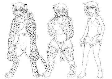 anthro base_one_layout basic_sequence breasts clothed clothing female genitals hair human_to_anthro linear_sequence mostly_nude one_row_layout open_mouth short_hair simple_background solo species_transformation standing surprised three_frame_image three_frame_sequence torn_clothing transformation transformation_sequence vulva white_background killpanda felid human leopard mammal pantherine digital_drawing_(artwork) digital_media_(artwork) full-length_portrait monochrome portrait right_to_left sequence