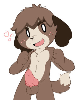 animal_genitalia animal_penis anthro brown_body brown_fur canine_genitalia canine_penis chest_tuft countershading freckles fur genitals heart_symbol knot looking_at_viewer male open_mouth penis simple_background smile solo standing tan_body tan_countershading tuft v-cut white_background oob animal_crossing nintendo digby_(animal_crossing) canid canine canis domestic_dog mammal shih_tzu toy_dog 2015 4:5