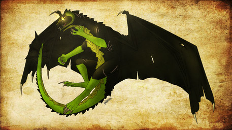 claws curved_horn feral horn membrane_(anatomy) membranous_wings solo spines tail wings ferrety-lixciaa european_mythology mythology dragon mythological_creature mythological_scalie scalie western_dragon 2015 digital_media_(artwork)