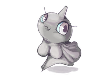 big_breasts breasts female simple_background solo white_background shamelesss nintendo pokemon generation_3_pokemon pokemon_(species) shuppet 5:4