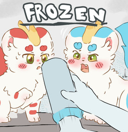 ambiguous_gender anal anal_penetration blue_body blue_fur blush bodily_fluids curious fangs feral fluffy fluffy_tail fur genitals group lying male male/ambiguous non-euclidean_sex open_mouth paws penetrable_sex_toy penetration penis red_body red_cheeks red_fur round_ears sex sex_toy shaking simple_coloring sitting tail tears teeth text trembling trio white_body white_fur izih asian_mythology fabulous_beasts fenz_(studio) mythology bixie_(fabulous_beasts) tianlu_(fabulous_beasts) human mammal mythological_creature pixiu colored comic english_text hi_res brother_(lore) brothers_(lore) sibling_(lore)