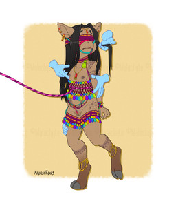 ankle_band anthro arm_grab arm_tattoo bdsm belly_tattoo biped black_hair blindfold bondage bound bridle choker cloven_hooves digitigrade disembodied_hand ear_piercing ear_ring ears_outwards female flat_chested forehead_gem gem gem_necklace genitals group hair halter hand_on_arm hand_on_hair hand_on_leg hand_on_thigh hands_behind_back hip_tattoo hooves jewelry leash leashed_anthro leashed_female leg_grab leg_tattoo long_hair mostly_nude mostly_nude_anthro mostly_nude_female necklace nipple_fetish nipple_play nipples piercing pivoted_ears purple_blindfold purple_choker purple_jewelry purple_necklace pussy_floss questionable_consent red_gem restrained_arms ring_piercing rope rope_leash sensory_deprivation simple_background skinny_anthro skinny_female snout solo_focus straight_hair tan_body tassels tattoo text thigh_grab thigh_tattoo unguligrade vulva waist_accessory waistband walking young young_anthro young_female malachyte wizube's_camel camel camelid mammal 2023 artist_name clip_studio_paint_(artwork) dated digital_media_(artwork) english_description full-length_portrait hi_res portrait