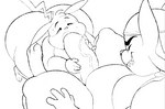 anthro big_butt big_feet big_penis bite biting_lip butt duo eyes_closed feet fellatio genitals huge_butt huge_penis male male/male oral penile penis sex sharp_teeth slightly_chubby slightly_chubby_male smile tail teeth conditional_dnp erobos nintendo pokemon ero_(erobos) fan_character zerk_(raichu) generation_1_pokemon pikachu pokemon_(species) raichu monochrome