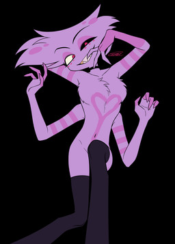 4_arms black_background choker clothing footwear high_heels jewelry male mostly_nude multi_arm multi_limb necklace sharp_teeth shoes simple_background solo teeth enaic31 hazbin_hotel hellaverse angel_dust arachnid arthropod demon humanoid spider absurd_res hi_res