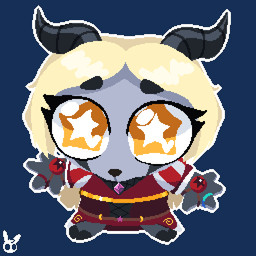 anthro big_eyes biped black_horn black_nose blonde_hair clothing corset countershade_fur countershading dress eyelashes facial_markings female fur grey_body grey_fur hair handwear head_markings hooves horn jewelry lingerie logo markings pigtails purple_jewelry red_clothing red_dress shoulder_pads simple_background solo star_eyes topwear transparent_background yellow_eyes anonster bovid caprine goat mammal 1:1 2_frame_animation alpha_channel animated digital_media_(artwork) pixel_(artwork) pixel_animation