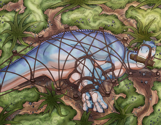 3_toes bdsm bit_gag blue_body bondage bound captured feet feral fern gag glare grass hogtied looking_at_viewer lying male on_side outside plant restraints rope rope_bondage scales tan_body teeth toes wood raptorroper dinosaur_(disney) disney aladar dinosaur iguanodon iguanodontian iguanodontid ornithischian ornithopod prehistoric_species reptile scalie 2025 digital_drawing_(artwork) digital_media_(artwork) hi_res shaded