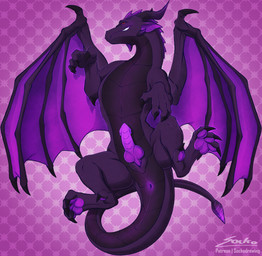 anus black_body butt claws clenched_teeth erection feral fux_labs_(company) genitals horn knot knotted_penis looking_at_viewer male nude pawpads penile penis pose presenting presenting_hindquarters purple_body simple_background smile solo spreading tail teeth wings sockodrawing mythology obsidian_dragon_(character) dragon mythological_creature mythological_scalie scalie absurd_res digital_media_(artwork) hi_res