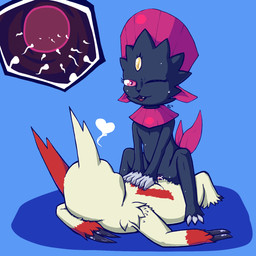 anthro bodily_fluids claws cowgirl_position cum cum_in_vagina cum_inside duo female female_on_top female_penetrated from_front_position genital_fluids genitals heart_symbol impregnation internal lying male male/female male_on_bottom male_penetrating male_penetrating_female nude on_back on_bottom on_top one_eye_closed ovum penetration penile penile_penetration penis penis_in_vagina semi-anthro sex sperm_cell straddling sweat vaginal vaginal_fluids vaginal_penetration vulva perfectlynormal nintendo pokemon generation_3_pokemon generation_4_pokemon pokemon_(species) weavile zangoose 1:1 2016 hi_res