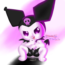 anthro big_ears bodily_fluids bottomwear clothing crouching female finger_gun fool's_hat genital_fluids gesture hand_gesture hat headgear headwear kemono loli omorashi peeing pubic_mound shorts simple_background skull_accessory solo spade_tail spandex spandex_shorts spread_legs spreading squatting_pose tail tight_bottomwear tight_clothing tight_shorts urine v_sign wetting wetting_bottomwear white_body young young_anthro young_female izzipurrito onegai_my_melody sanrio kuromi demon lagomorph leporid mammal rabbit 1:1 absurd_res hi_res