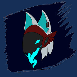 ambiguous_gender anthro bodily_fluids dripping ear_piercing glowing glowing_tongue long_tongue machine open_mouth piercing protogen_face protogen_visor saliva saliva_drip saliva_string solo sticker tongue tongue_out biohound protogen 1:1 absurd_res alpha_channel headshot_portrait hi_res portrait