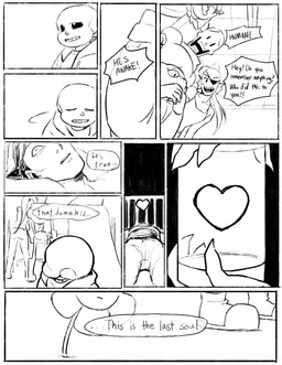 anthro bandage bandaged_chest bed bone clothed clothing death dialogue doorway duo dying dying_eyes eyewear female first_person_view furniture glasses group male open_mouth skeleton solo soul speech_bubble text trio wounded newnap undertale undertale_(series) alphys flowey_the_flower papyrus_(undertale) sans_(undertale) toriel undyne animated_skeleton aquatic boss_monster_(undertale) bovid caprine fish goat human mammal monster scalie soul_(undertale) undead comic english_text hi_res monochrome