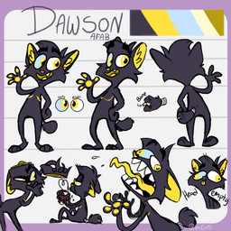 ambiguous_gender anthro biped black_body black_fur blue_sclera bone brain color_swatch derp_eyes drinking fur gesture open_mouth organs screaming simple_background sitting smile solo standing teeth text tongue waving waving_at_viewer waving_hand yellow_body yellow_eyes yellow_fur g-elric dawson_(g-elric) domestic_cat felid feline felis mammal 2020 digital_media_(artwork) english_text hi_res model_sheet