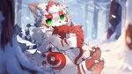 4_fingers 4_toes :3 anthro biped bite blurred_background blush blush_lines chest_tuft claws daww day feet fingers fluffy fluffy_tail forest forest_background fur green_eyes grey_body grey_fur hindpaw holding_tail inner_ear_fluff kemono looking_at_viewer male multicolored_body multicolored_fur nature nature_background neck_tuft outside pawpads paws plant red_body red_fur shadow sitting snow snowing solo tail tail_bite tail_hug tail_in_mouth toe_claws toes tree tuft white_body white_fur winter hlg7777 rugin canid canine canis mammal wolf 16:9 2024 digital_drawing_(artwork) digital_media_(artwork) hi_res shaded wallpaper widescreen