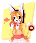 anthro collar dessert doughnut female food heart_symbol pastry solo sprinkles luna777 taratsu_(character) moondog 2012