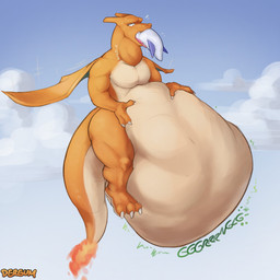 3_fingers 3_toes abdominal_bulge ambiguous_gender anthro anthro_pred anthrofied belly biceps big_belly biped bodily_fluids bodily_noises bubble claws cloud countershade_feet countershade_scales countershade_tail countershade_torso countershading day different_sound_effects digestion digestion_noises duo fangs feet feral feral_prey finger_claws fingers fire flaming_tail flying front_view hand_on_belly head_first holding_belly huge_belly hyper hyper_abdominal_bulge hyper_belly larger_ambiguous larger_feral light male male/ambiguous male_pred membrane_(anatomy) membranous_wings motion_lines multicolored_body multicolored_scales musclegut muscular neck_bulge nude open_mouth oral_vore orange_body orange_scales outside overweight overweight_anthro overweight_male partially_inside pecs pink_tongue plantigrade pokemorph quads rumbling_stomach saliva same_size_vore scales semi-anthro size_difference sky skyscape smaller_anthro smaller_male smaller_pred snout soft_vore sound_effects straining swallowing swallowing_sound_effect tail tan_body tan_countershading tan_scales teeth thick_thighs toe_claws toes tongue two_tone_body two_tone_scales vore vowelless vowelless_sound_effect white_body white_claws wings dergum mythology nintendo pokemon avian charizard dragon generation_1_pokemon generation_2_pokemon legendary_pokemon lugia mythological_creature mythological_scalie pokemon_(species) reptile scalie 2022 digital_media_(artwork) hi_res lighting shaded signature watermark
