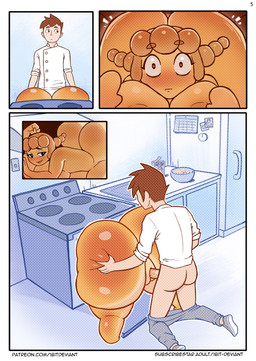 appliance areola big_breasts big_butt blush bread breasts brown_hair butt clothed clothing duo eyebrow_through_hair eyebrows female food genitals hair heart_eyes heart_symbol huge_breasts huge_butt hyper hyper_butt inside light-skinned_male light_body light_skin male male/female nude penetration penis sex smile stove translucent translucent_hair vaginal vaginal_penetration vulva 1bit-deviant bread_creature food_creature human mammal animated animated_comic comic hi_res