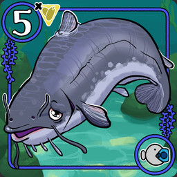 ambiguous_gender barbel_(anatomy) countershade_face countershade_torso countershading dorsal_fin feral fin grey_body open_mouth solo tail tail_fin underwater water flamingpickle fish marine 1:1