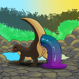 anal anal_fluids anal_masturbation anal_penetration animal_genitalia animal_vulva anus bodily_fluids brown_body butt dildo dildo_in_ass dildo_insertion female female_feral feral feral_penetrated fur genital_fluids genitals hot_spring huge_dildo hyper_penetration looking_pleasured masturbation nature nature_background object_in_ass onsen open_mouth outside penetration penis plant rock sex sex_toy sex_toy_in_ass sex_toy_insertion smile solo tail tongue training vaginal_fluids vulva water fuckermare mammal mustelid musteline otter 1:1 colored digital_drawing_(artwork) digital_media_(artwork) hi_res