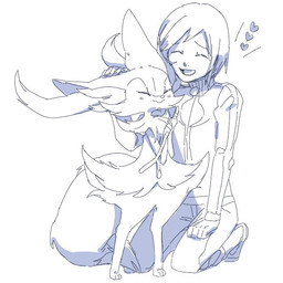 3_fingers 3_toes 5_fingers ambiguous_anthro ambiguous_gender anthro arm_tuft biped blush blush_lines bottomwear cheek_tuft chest_tuft closed_smile clothed clothed_human clothed_male clothing digitigrade dipstick_tail duo eyebrows eyes_closed facial_tuft feet fingers fluffy fluffy_tail footwear front_view fully_clothed fully_clothed_human fully_clothed_male headpat heart_symbol hip_tuft holding_object holding_stick inner_ear_fluff jacket kneeling male male_human markings mouth_closed nude_ambiguous nude_anthro open_mouth open_smile pants plantigrade raised_inner_eyebrows shoes shoulder_tuft simple_background smile standing stick tail tail_markings toes topwear tuft two_tone_tail white_background tattanbu nintendo pokemon calem_(pokemon) braixen canid generation_6_pokemon human mammal pokemon_(species) 1:1 2016 cel_shading digital_drawing_(artwork) digital_media_(artwork) japanese_description monochrome shaded sketch translated_description female_(lore)