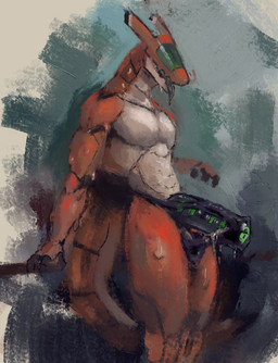 anthro chastity_device clothing erection latex male male/male null_bulge raised_arm solo tongue torn_clothing vekyn goo_creature synth_(vader-san) absurd_res hi_res tagme
