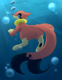 ambiguous_gender black_tail blue_eyes bubble feral fur inflatable ink inner_tube light light_beam looking_at_viewer looking_back male orange_body orange_fur silhouette silhouette_background solo sunbeam sunlight swimming tail tan_body tan_fur underwater underwater_scenery water ebbandfloatzel fakemon nintendo pokemon oto_(ebbandfloatzel) buizel chinchou generation_2_pokemon generation_4_pokemon hisuian_form legendary_pokemon manaphy pokemon_(species) regional_form_(pokemon) absurd_res hi_res
