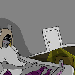 anthro blonde_hair blush depression eyewear female fingering fur glasses grey_body grey_fur hair masturbation side_table solo tail vaginal vaginal_fingering oxocandys_spadesoxo mammal murid murine rat rodent 1:1 digital_media_(artwork) pixel_(artwork) adult_(lore) trans_(lore)