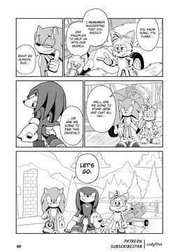 bodily_fluids bruised bruised_leg eyewear forest forest_background goggles male manga_style nature nature_background nervous nervous_smile nervous_sweat plant speech_bubble sweat text tornado_(aircraft) tree walking codyf0xx sega sonic_the_hedgehog_(series) knuckles_the_echidna miles_prower sonic_the_hedgehog canid canine echidna eulipotyphlan fox hedgehog mammal monotreme absurd_res comic english_text hi_res monochrome