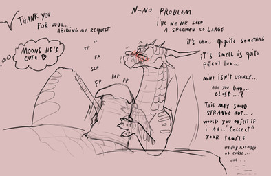 big_penis blush claws dialogue duo eyewear feral genitals glasses handjob horn male male/male penile penis sex size_difference snout text wings creativeclaws mythology wings_of_fire mastermind_(wof) morrowseer_(wof) dragon mythological_creature mythological_scalie nightwing_(wof) scalie english_text