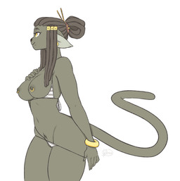 anthro bikini breasts clothing dreadlocks female nipple_piercing nipples piercing smile solo standing swimwear teasing two-piece_swimsuit nextel felid mammal digital_media_(artwork)