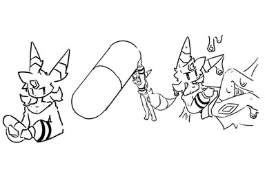 ambiguous_fluids anal anal_fluids anal_vore anthro bodily_fluids clothing featureless_crotch male micro solo suppository sweater topwear vore thepapercrownking nintendo pokemon eeveelution generation_2_pokemon pokemon_(species) umbreon 3:2 hi_res monochrome
