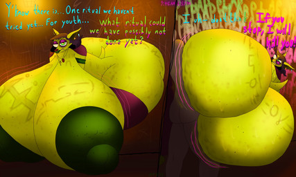 age_difference aged_up anthro areola big_areola big_breasts big_butt big_nipples blind_eye bodily_fluids bouncing_breasts bouncing_butt breasts butt cellulite clothing dirty duo ear_piercing elderly elderly_female eye_bags faceless_character faceless_male female glistening glistening_body hood hood_up huge_areola huge_breasts huge_butt huge_nipples human_on_anthro hyper hyper_areola hyper_breasts hyper_butt hyper_nipples interspecies jewelry legwear lips lipstick liver_spots makeup male markings montgomery_glands necklace nipples occult_symbol older_anthro older_female overweight overweight_anthro overweight_female piercing sex sigil size_difference stretch_marks sweat sweaty_butt symbol talking_to_another talking_to_partner tattoo text thick_lips thick_thighs thigh_highs threatening vein veiny_breasts veiny_thighs wrinkles m4n cartoon_network courage_the_cowardly_dog anon shirley_the_medium canid canine canis chihuahua domestic_dog human humanoid mammal toy_dog 5:3 english_text hi_res