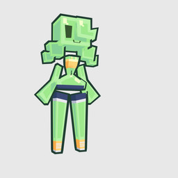 big_butt black_outline blocky bottomwear butt clothing crop_top denim denim_bottomwear denim_clothing denim_shorts female floating_arms floating_head footwear goo_hair green_body hair hair_over_eye midriff navel not_furry outline pseudo_hair shirt shoes shorts simple_background slime smile solo square_(anatomy) square_head standing thick_outline topwear white_background stickynotess microsoft minecraft mojang xbox_game_studios goo_creature goo_humanoid humanoid slime_(minecraft) 1:1 2026 3d_(artwork) digital_media_(artwork) full-length_portrait hi_res portrait