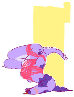 anthro arm_tuft arms_tied bdsm big_breasts biped blush bondage bound breasts eyelashes eyes_closed female floppy_ears fluffy fluffy_tail fully_bound fur hands_behind_back leg_tuft legs_together long_snout looking_pleasured lying multicolored_body multicolored_fur nipples nude on_side outline purple_body purple_fur red_tongue restraints rope rope_bondage rope_harness simple_background snout solo submissive submissive_female tail tongue tongue_out tuft two_tone_body two_tone_fur white_background white_body white_fur yellow_background passionatefloorromance nina_(passionatefloorromance) borzoi canid canine canis domestic_dog hunting_dog mammal sighthound 2016 aliasing digital_drawing_(artwork) digital_media_(artwork) full-length_portrait portrait