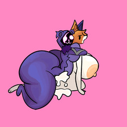 abdominal_bulge anthro big_breasts big_butt bodily_fluids breasts butt cum cum_inside duo ejaculation female female_penetrated fur genital_fluids gynomorph gynomorph/female gynomorph_penetrating gynomorph_penetrating_female huge_breasts huge_butt hyper hyper_butt intersex intersex/female intersex_penetrating intersex_penetrating_female multicolored_body nipples nude penetration sex simple_background smile tattoo thick_thighs chronicmeowmeow epic_games fortnite cate_meowdy raven_team_leader calico_cat domestic_cat felid feline felis mammal 1:1 digital_media_(artwork) hi_res